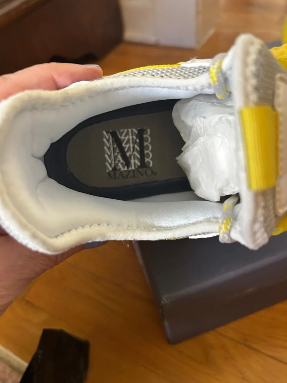 Mazino Plasma Yellow & Gray Sculpted Sole Sneakers Mens‎ 7.5